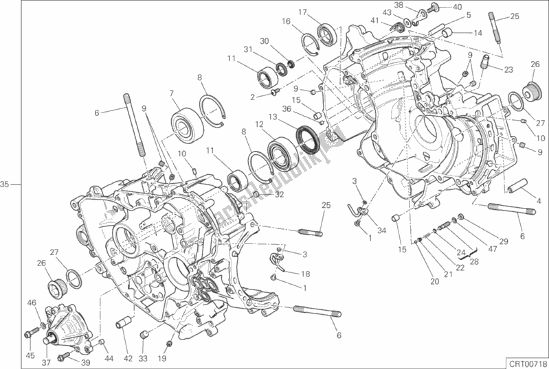Toutes les pièces pour le 010 - Paire Demi-carters du Ducati Superbike 1299S ABS 2017